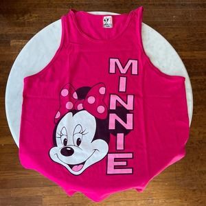 Vintage 90s Pink Minnie Mouse Tank Top / Women's XL